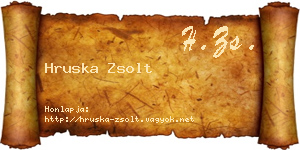 Hruska Zsolt névjegykártya